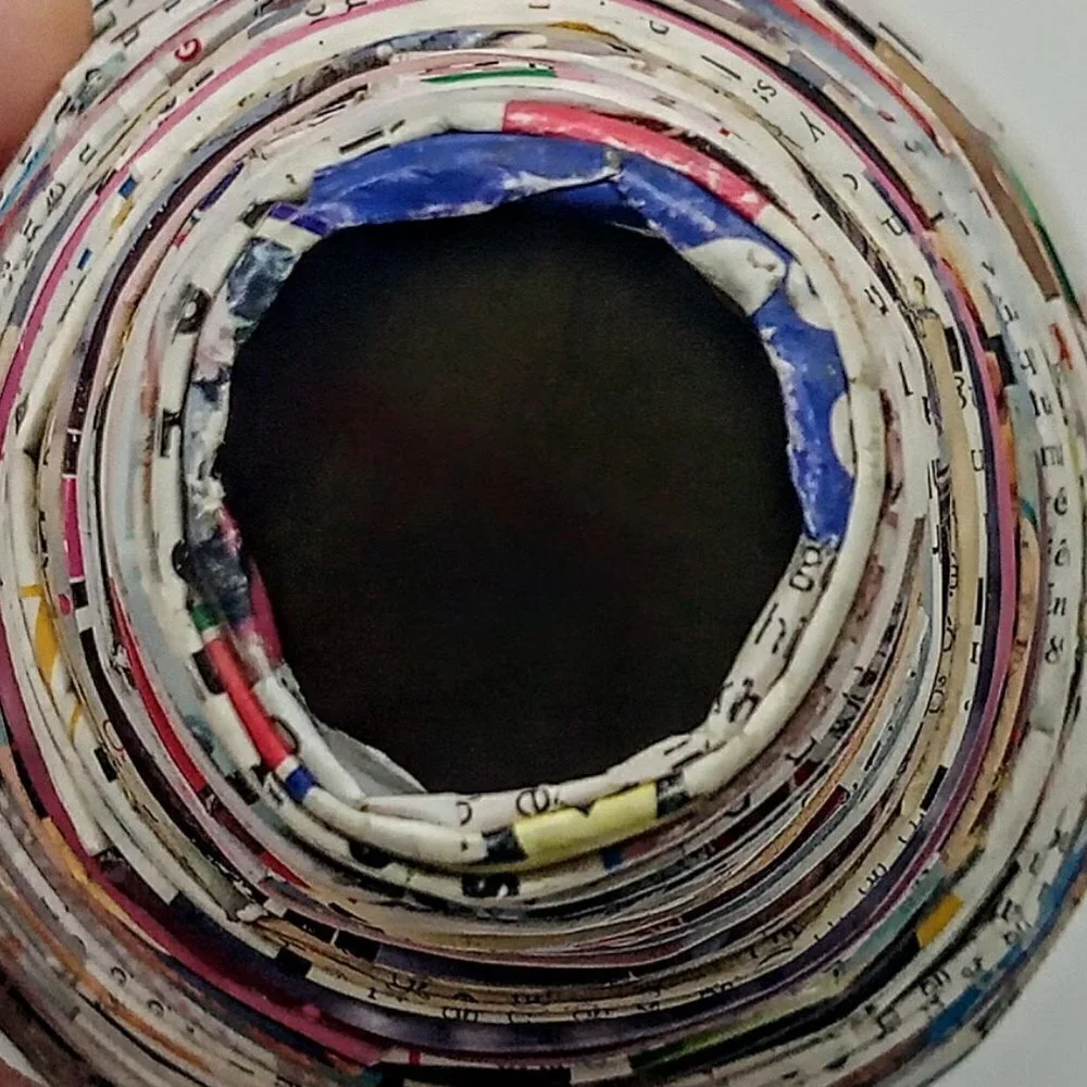 Vietnamese Hand-Rolled Paper Vase